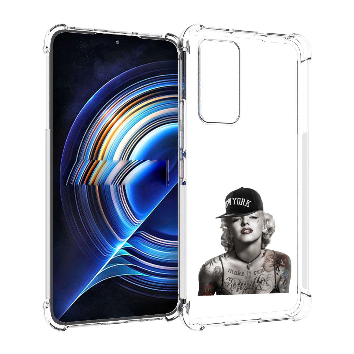 

Чехол MyPads Мерлин Монро с тату женский для Tecno Camon 19 Neo, Прозрачный, Tocco