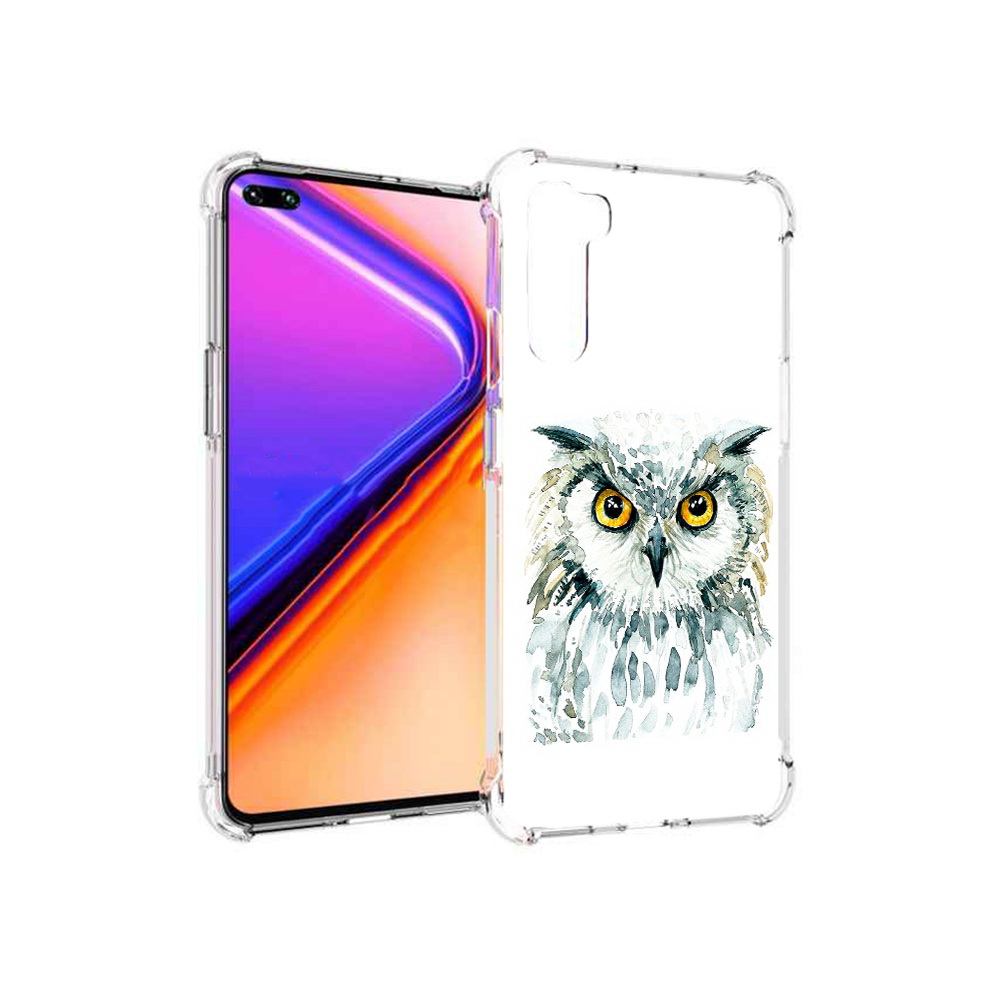 

Чехол MyPads Tocco для OnePlus Nord Серьезная сова (PT227045.136.156), Прозрачный, Tocco