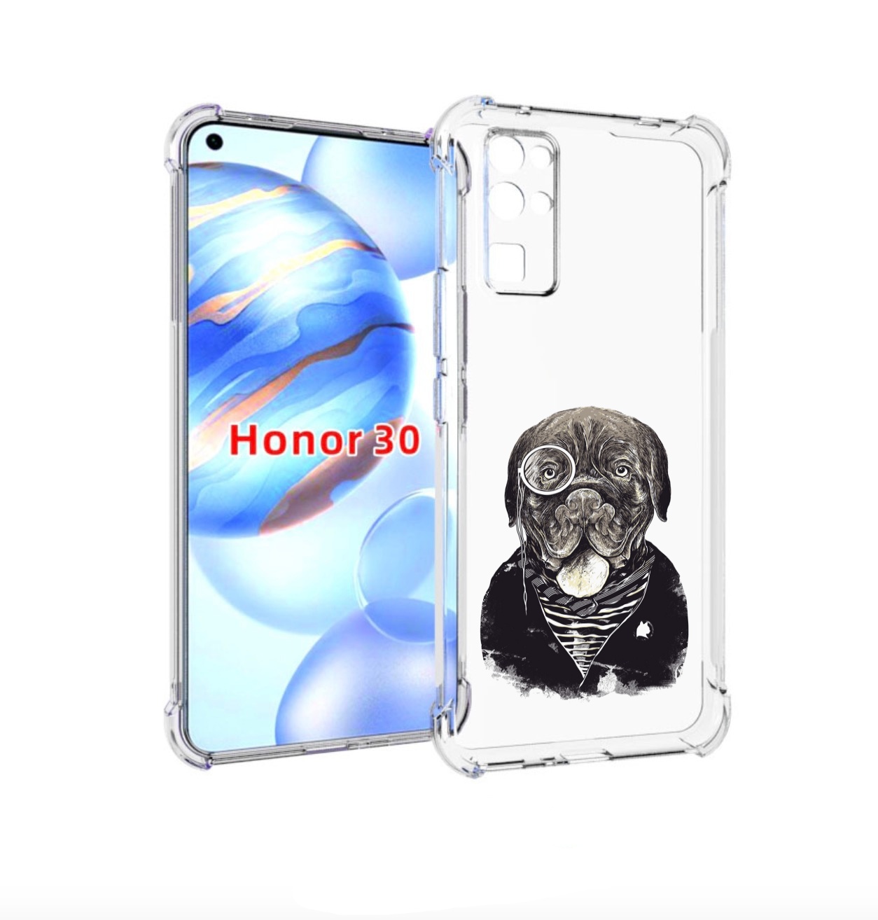 

Чехол бампер MyPads солидный песик для Honor 30 (BMH-AN10) проти, Прозрачный, Tocco