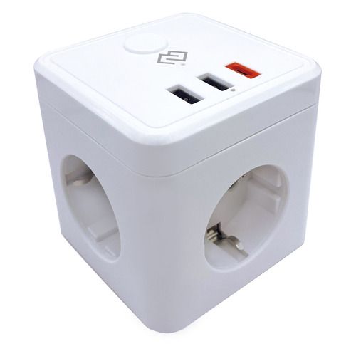 Умная розетка Digma DiPlug Cube 1 EU Wi-Fi белый dpc13s 5419₽