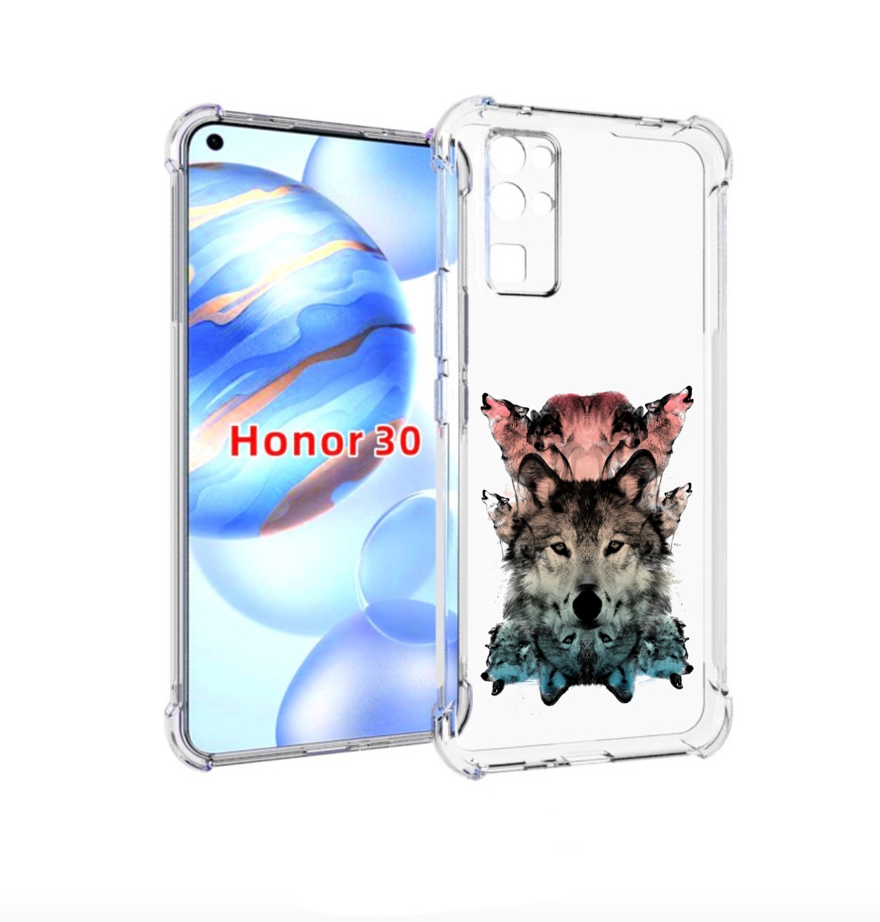 

Чехол бампер MyPads стая для Honor 30 (BMH-AN10) противоударный, Прозрачный, Tocco