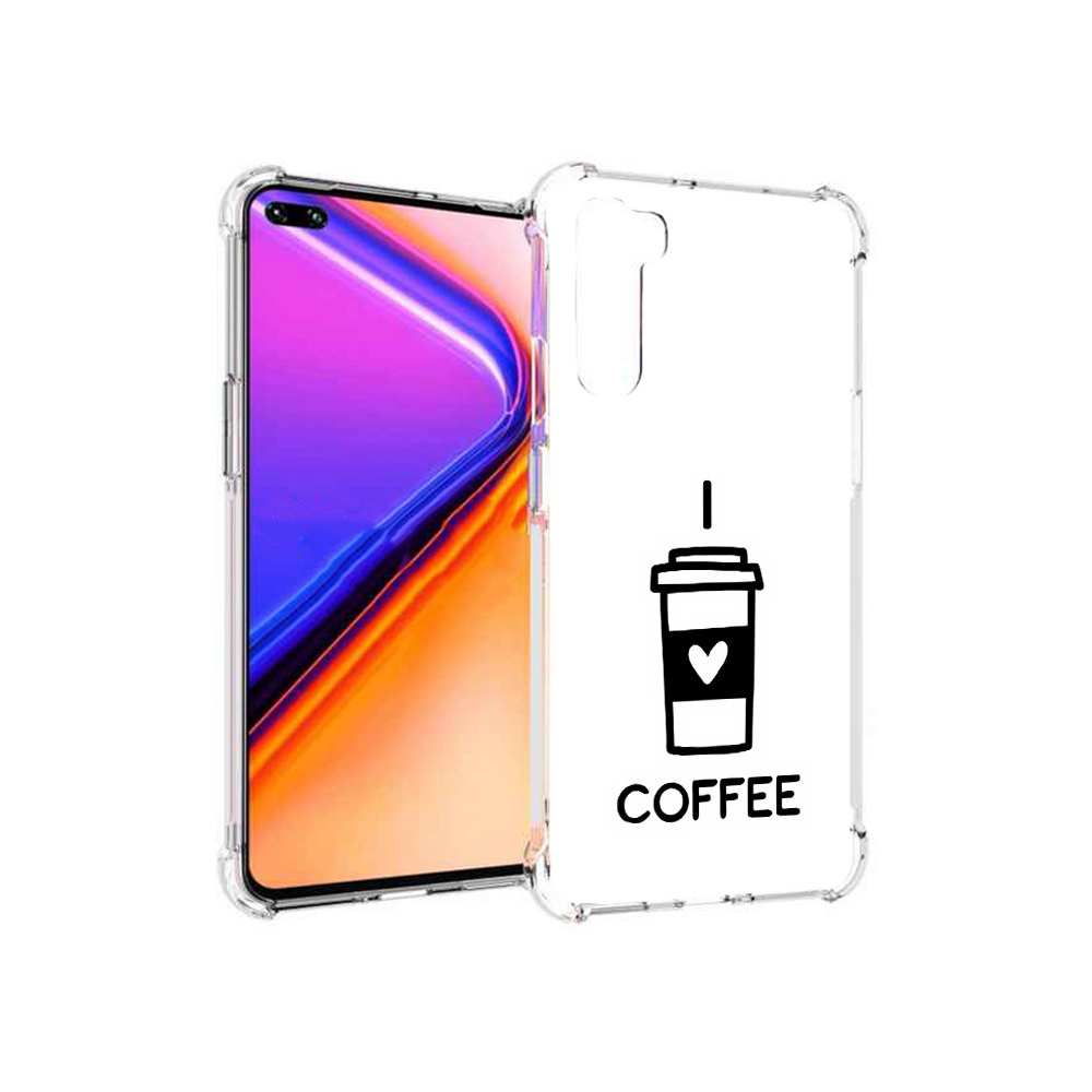 

Чехол MyPads Tocco для OnePlus Nord Я люблю кофе (PT227045.136.206), Прозрачный, Tocco
