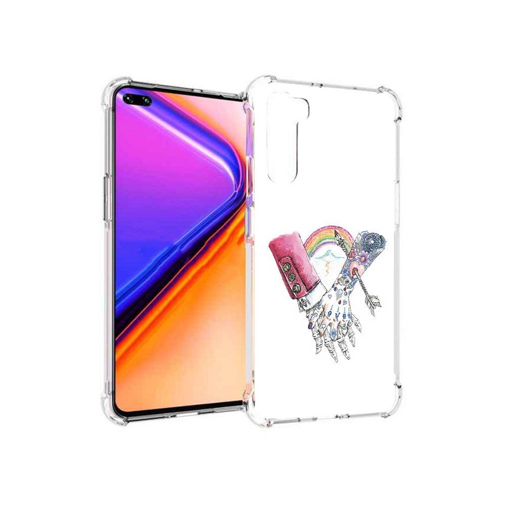 

Чехол MyPads Tocco для OnePlus Nord абстракция руки в татуировках (PT227045.136.212), Прозрачный, Tocco