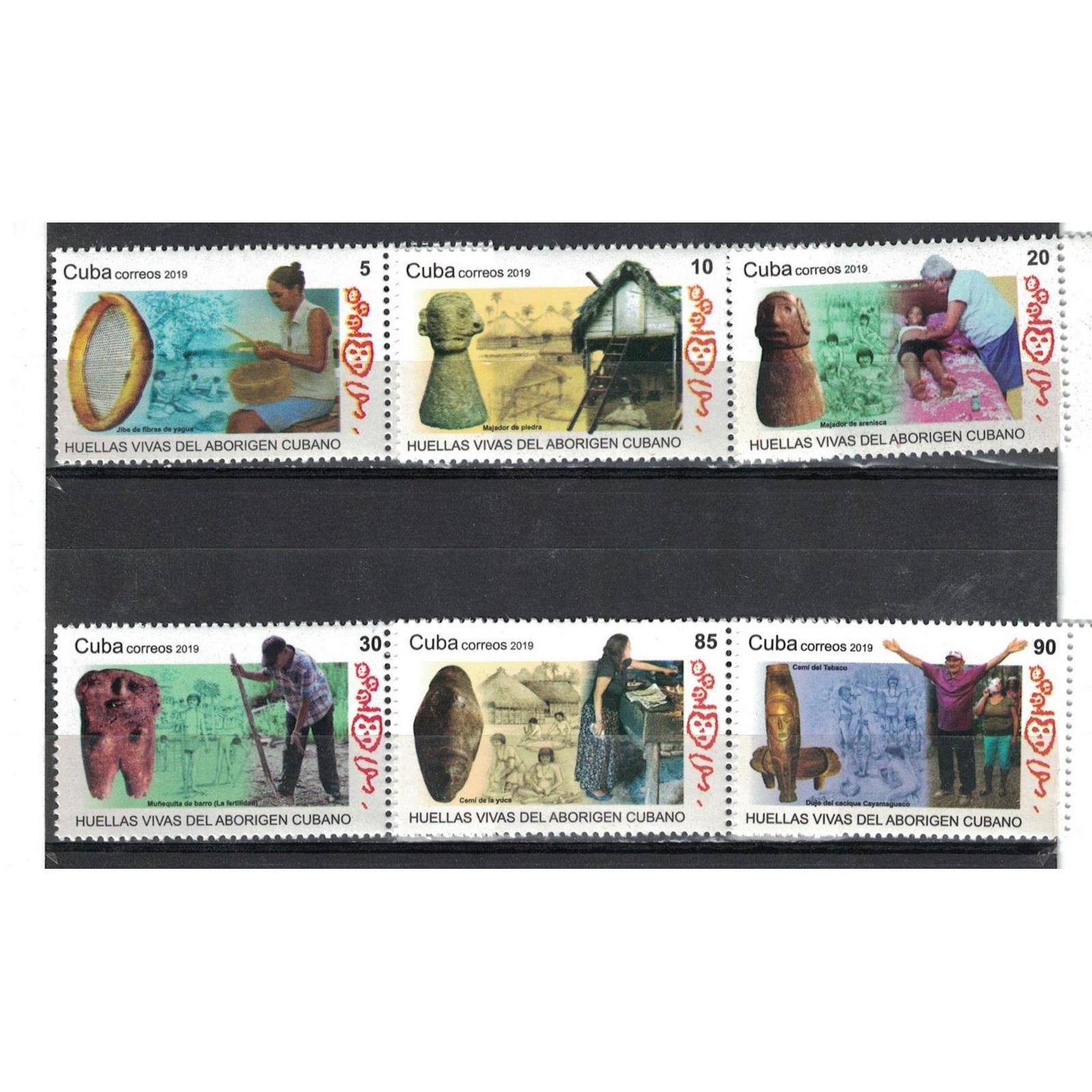 Почтовые марки Куба Живые следы кубинских аборигенов Этнос, Древние люди