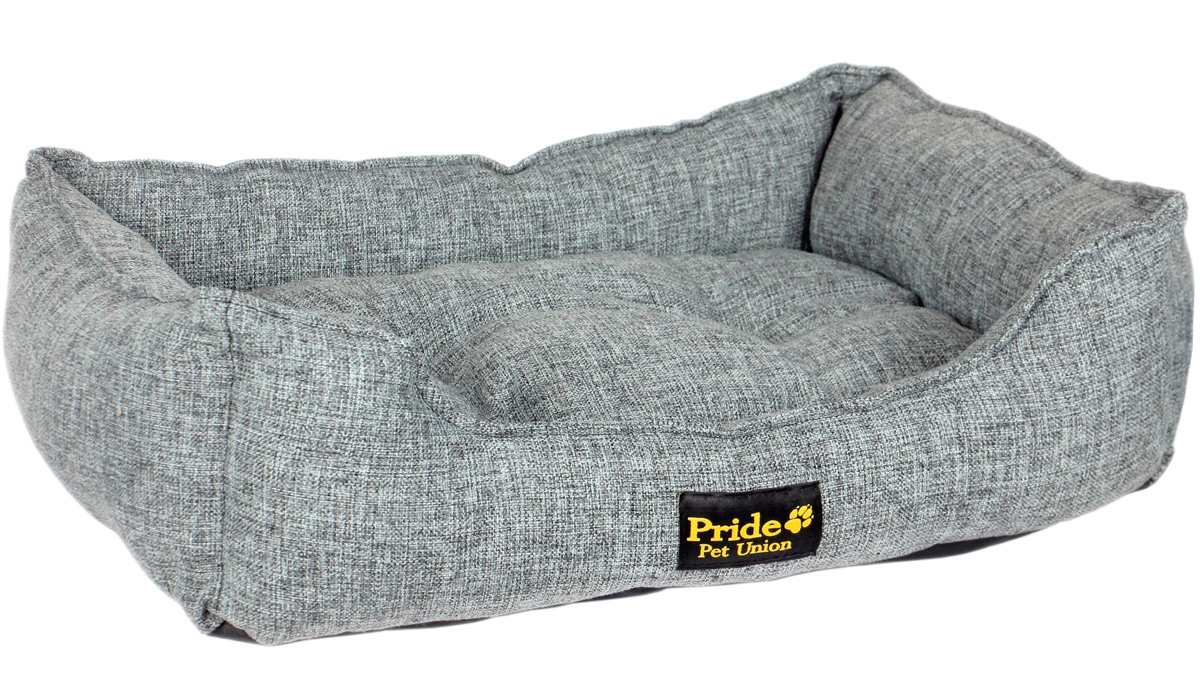 Лежак для животных Pride, Прованс, прямоугольный, цвет графитовый, 87 х 78 х 23 см