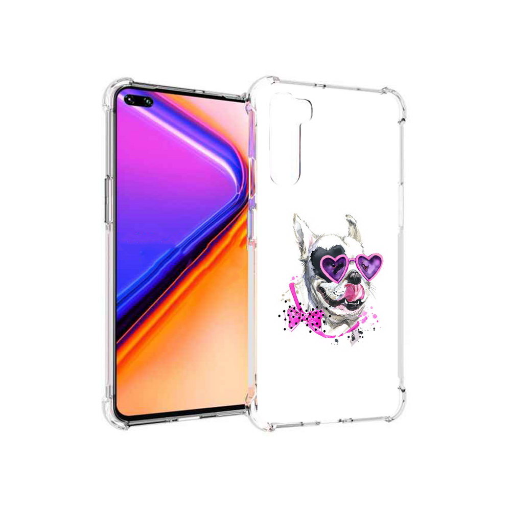 

Чехол MyPads Tocco для OnePlus Nord акварельный пёс (PT227045.136.218), Прозрачный, Tocco