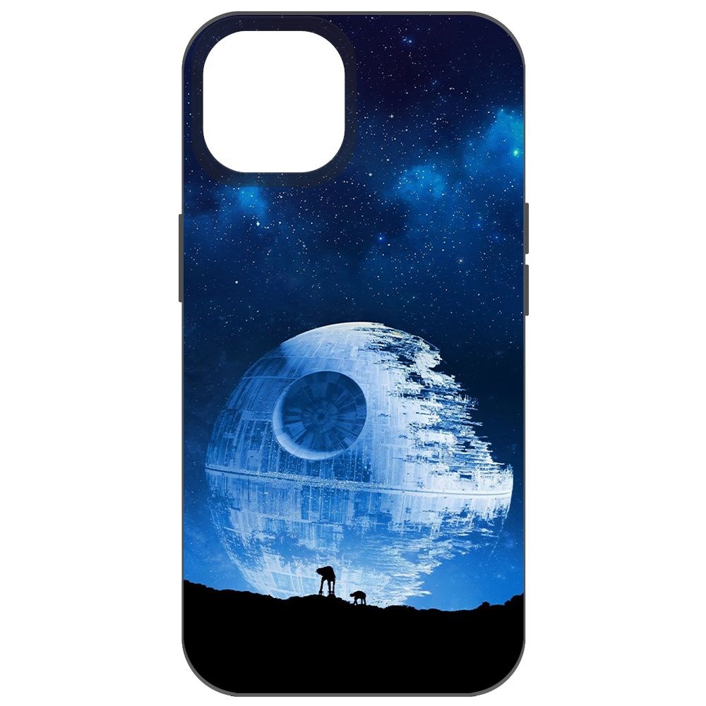

Чехол-накладка Krutoff Soft Case Звездные Войны. Звезда смерти для iPhone 14 черный