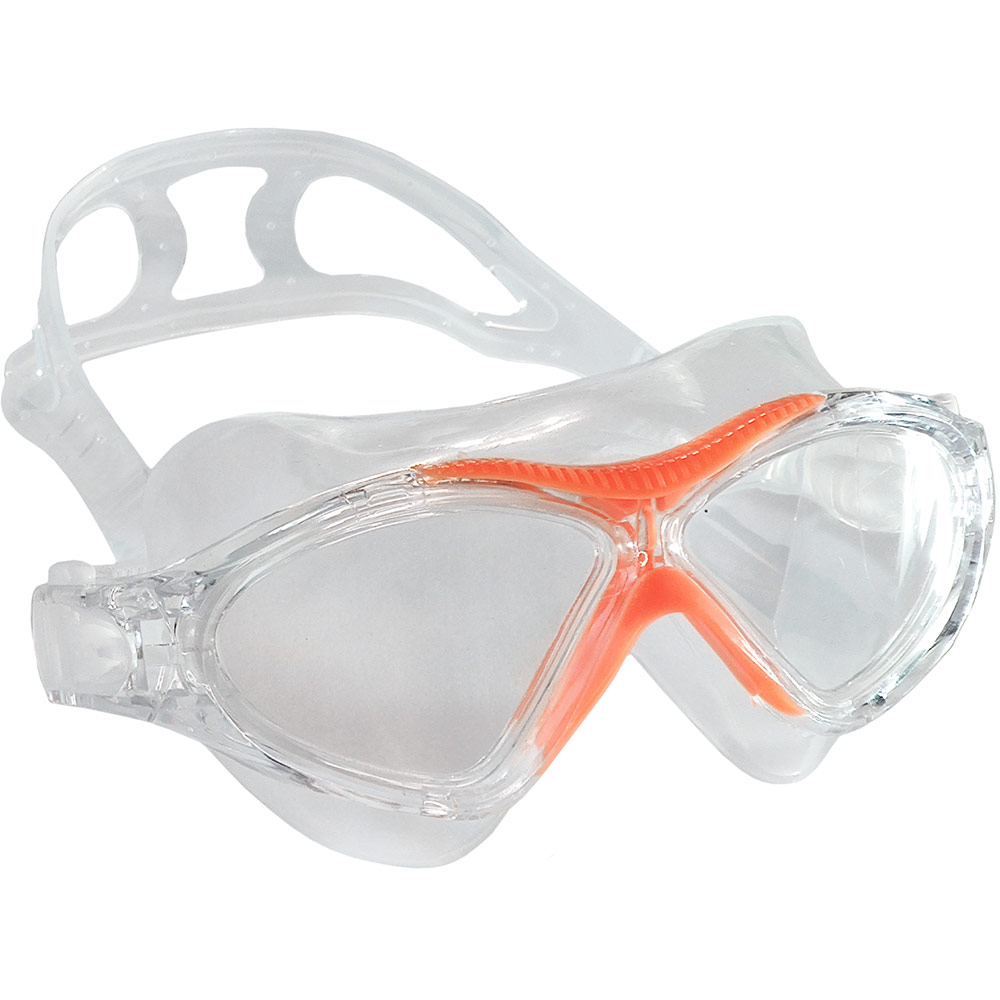 фото E33183-4 очки полумаска для плавания взрослая (силикон) (оранжевые) milinda
