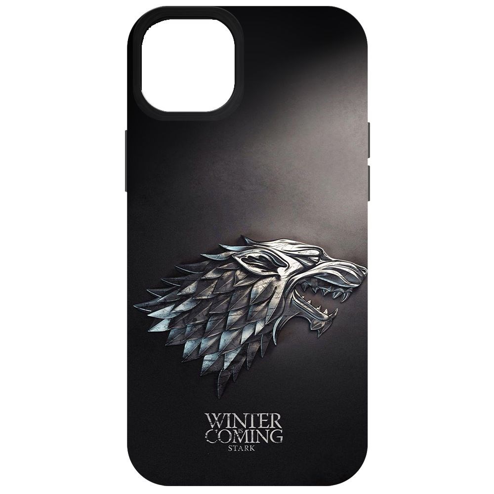 

Чехол-накладка Krutoff Soft Case Игра Престолов. Зима Близко для iPhone 14 Plus черный