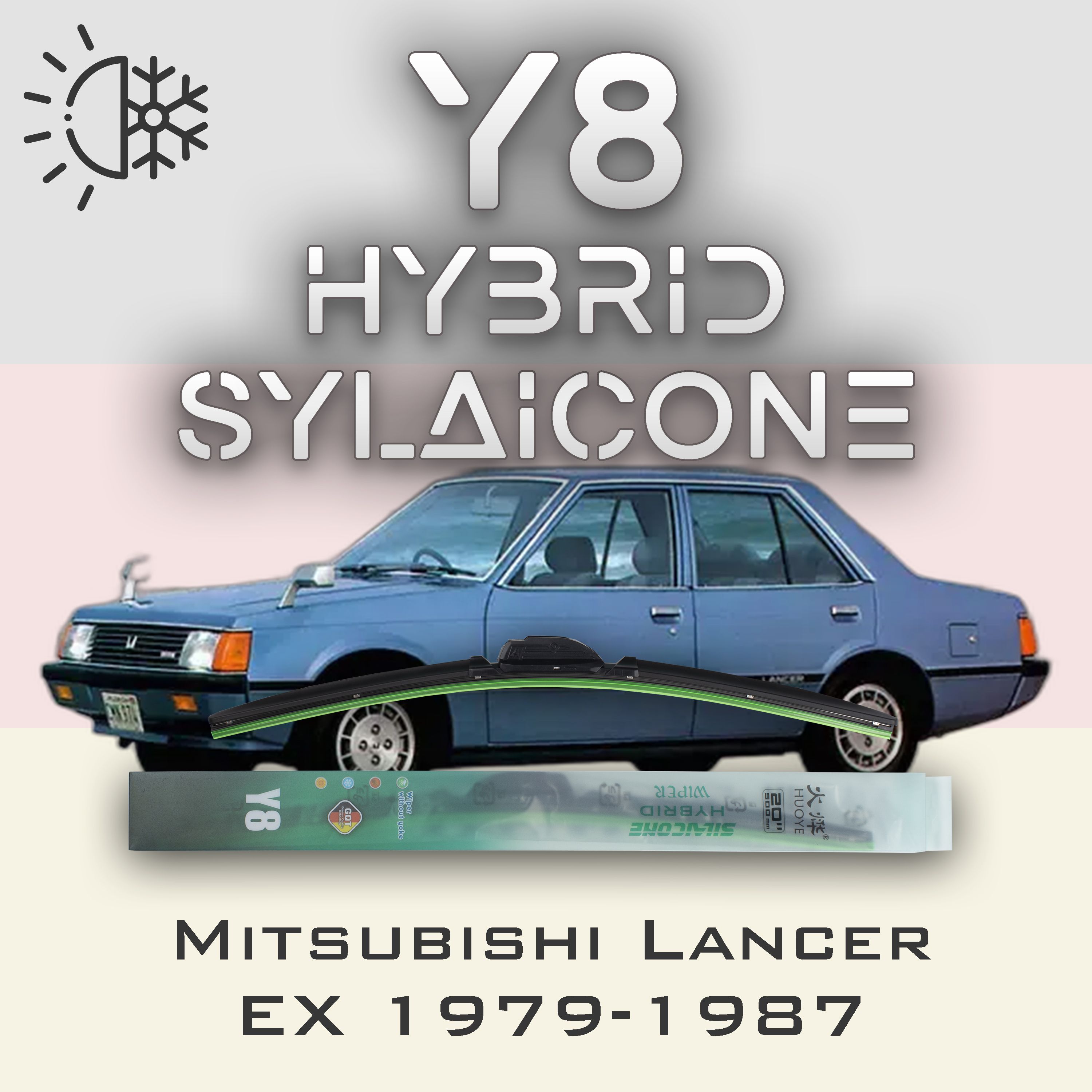 

Комплект щеток стеклоочистителя HUOYE Y8-Mitsubishi Lancer EX 1979-1987, Y8