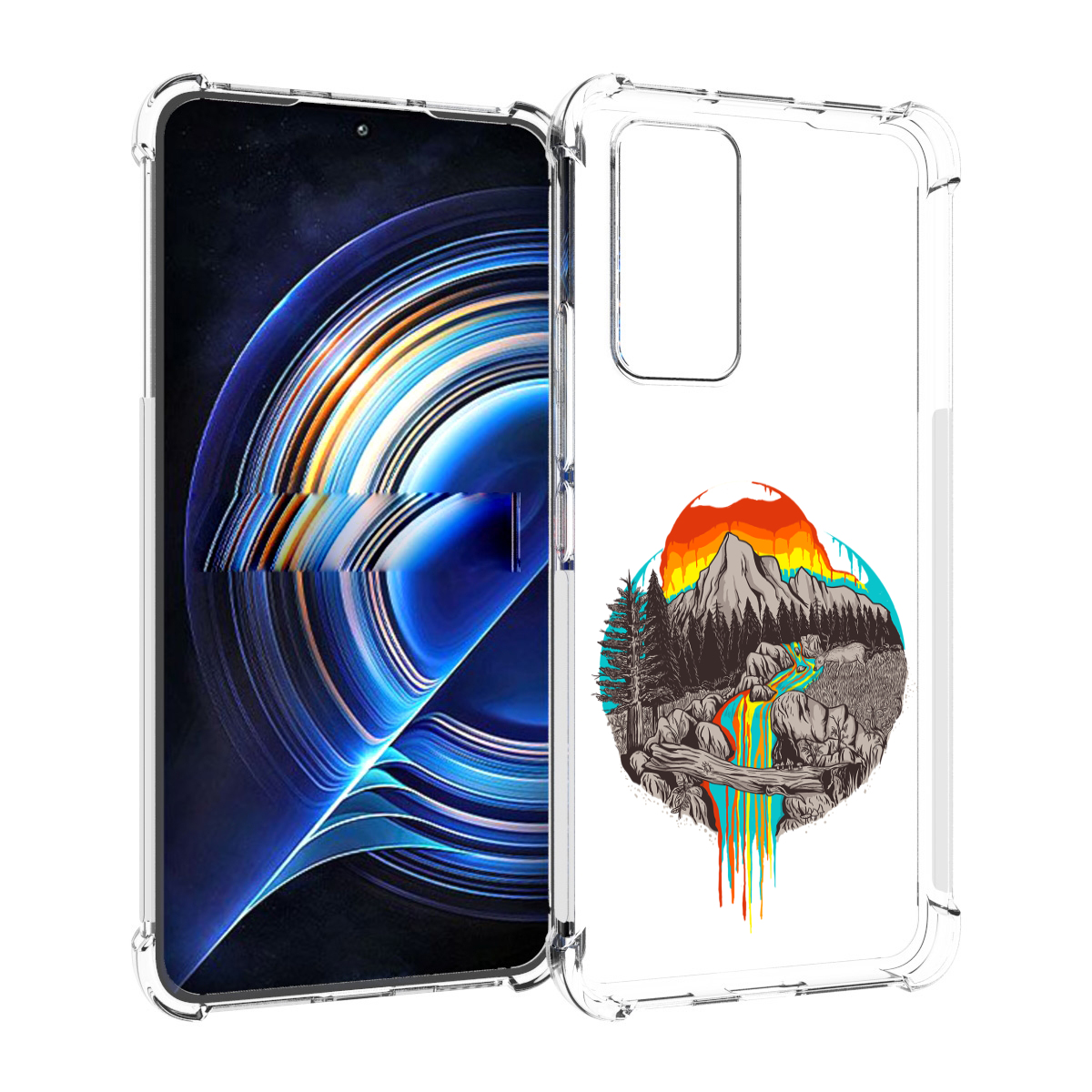 

Чехол MyPads Радужный водопад для Tecno Camon 19 Neo, Прозрачный, Tocco
