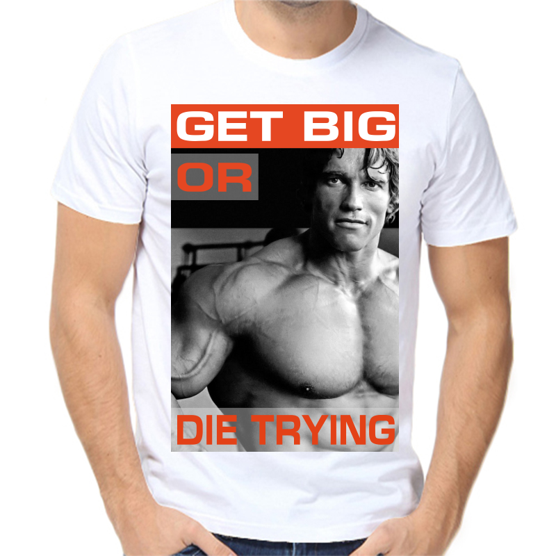 

Футболка мужская белая 48 р-р get big or die trying, Белый, fm_get_big_or