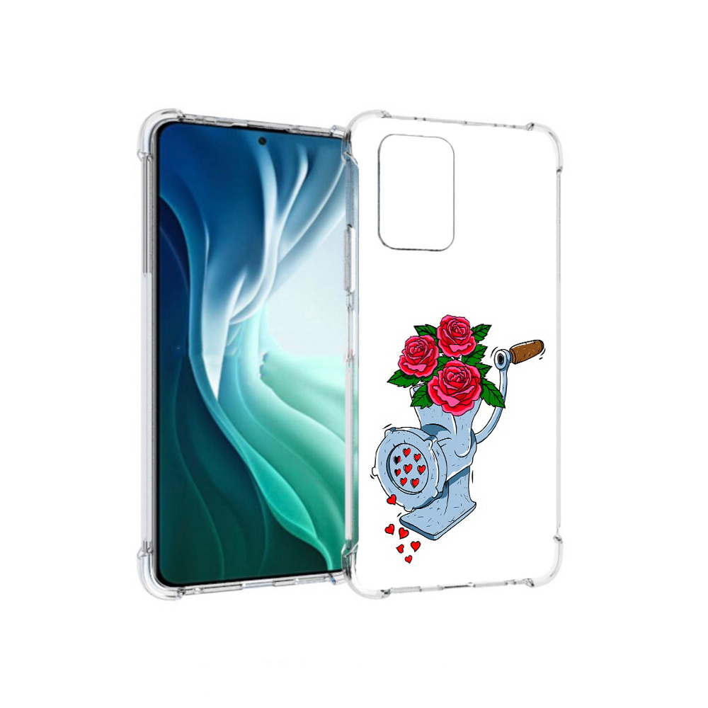 Чехол MyPads Tocco для Xiaomi Redmi Note 10 Pro 5G Цветочные сердца (PT162244.283.199)