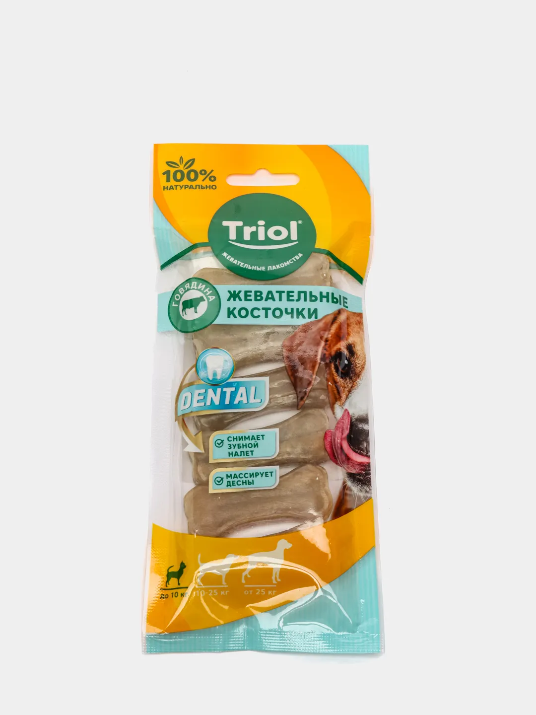 фото Лакомство для собак triol кость 25 см, 6 шт