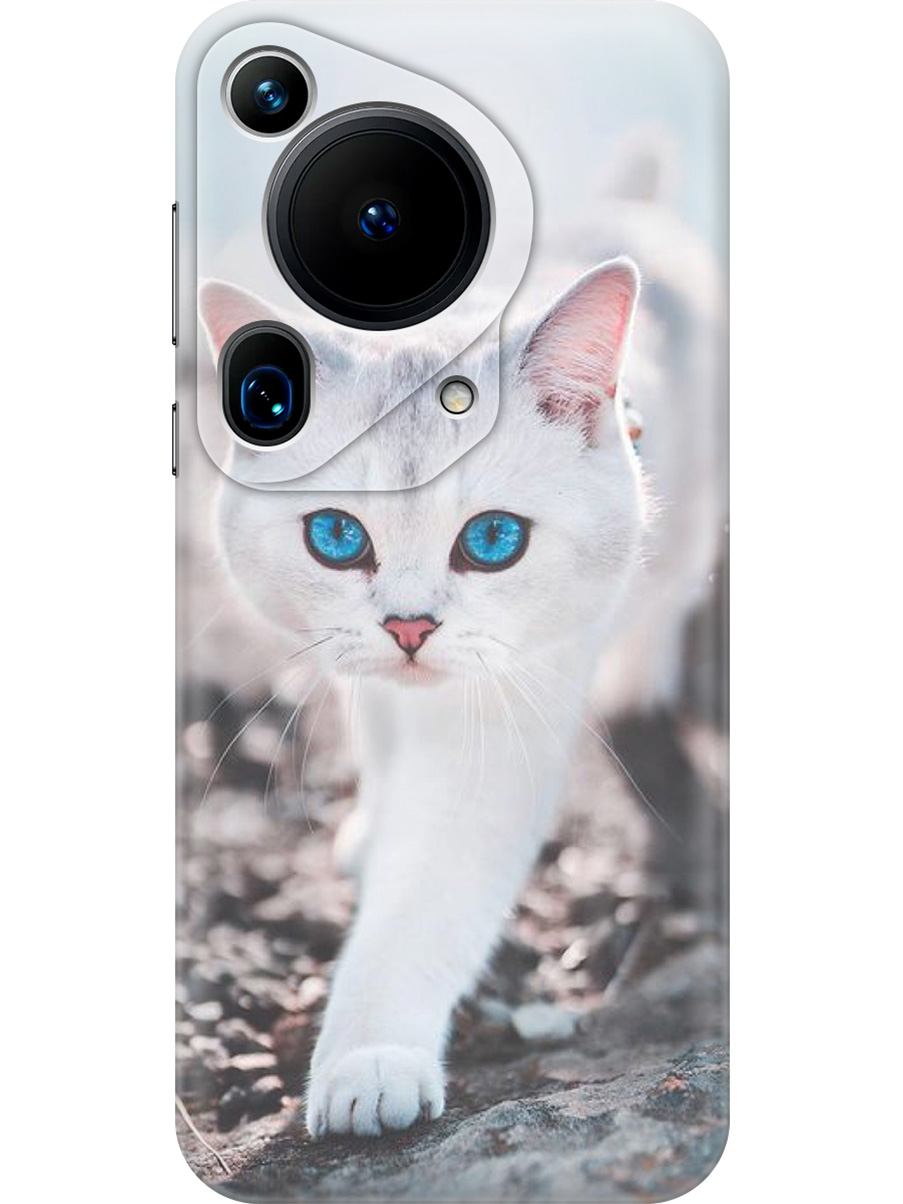 

Силиконовый чехол на Huawei Pura 70 Ultra с принтом "Голубоглазый кот", Прозрачный;белый;серый;синий, 782625812