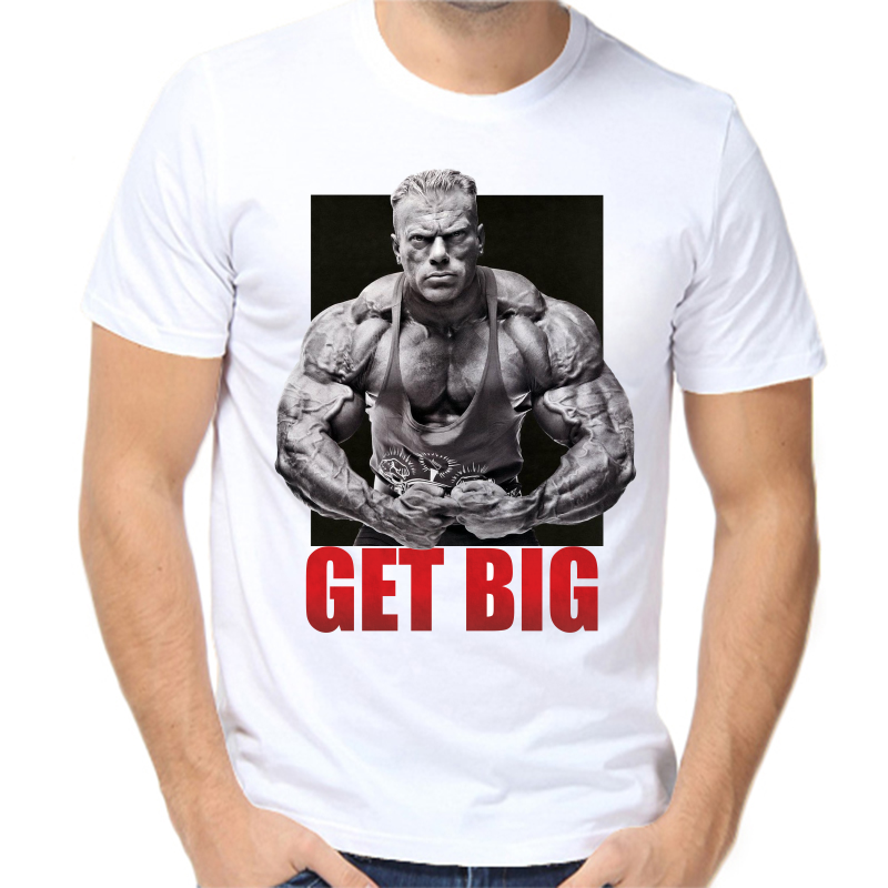 

Футболка мужская белая 48 р-р get big, Белый, fm_get_big