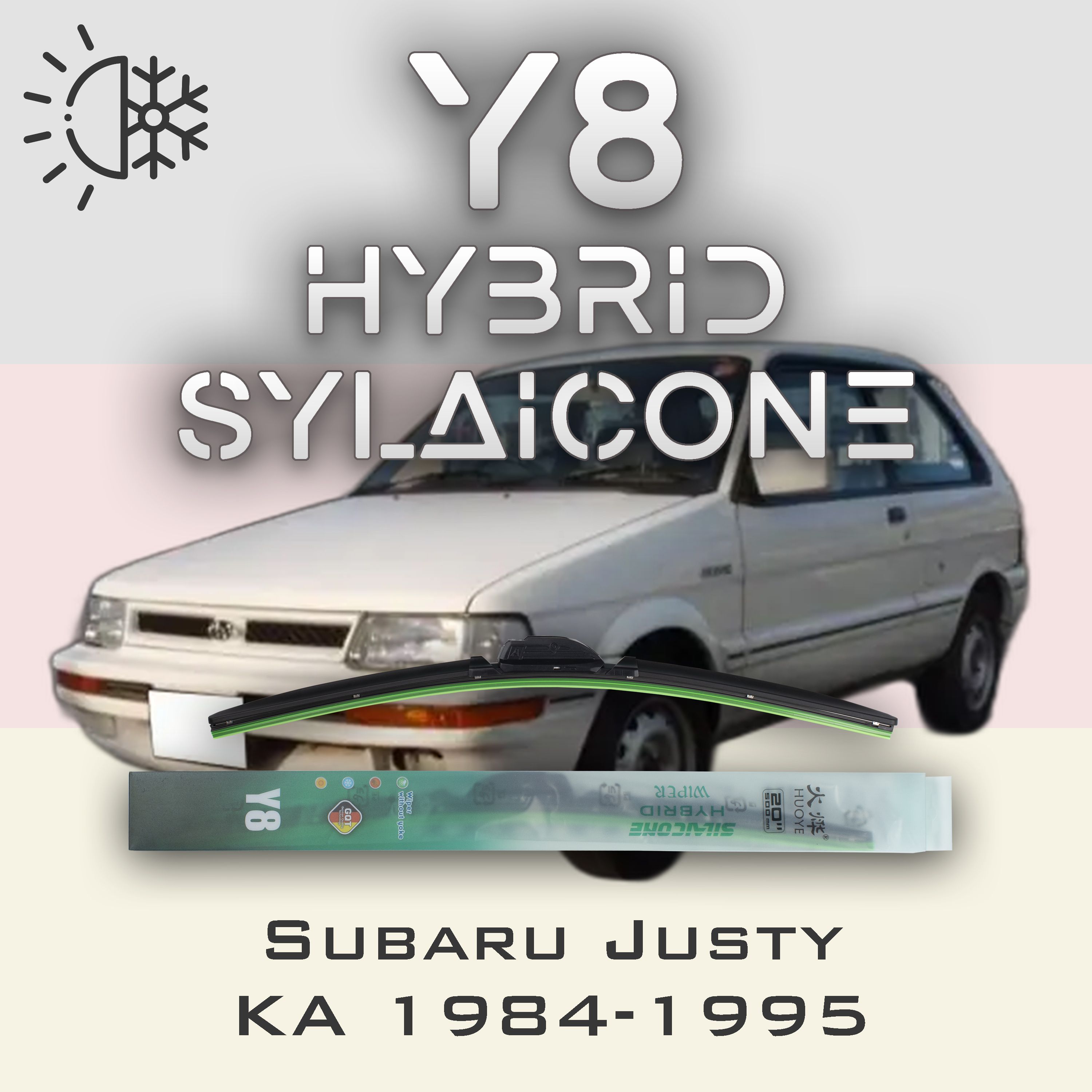

Комплект щеток стеклоочистителя HUOYE Y8-Subaru Justy KA 1984-1995, Y8