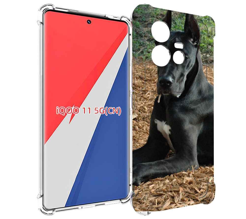 

Чехол MyPads немецкии дог для Vivo iQOO 11, Прозрачный, Tocco