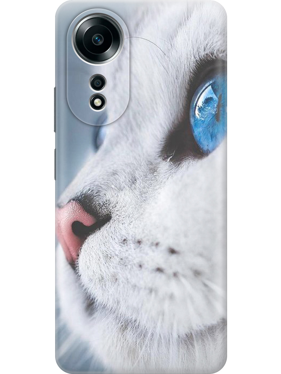 

Силиконовый чехол на Oppo A58 4G с принтом "Кошачий взгляд", Прозрачный;белый;голубой, 782630011