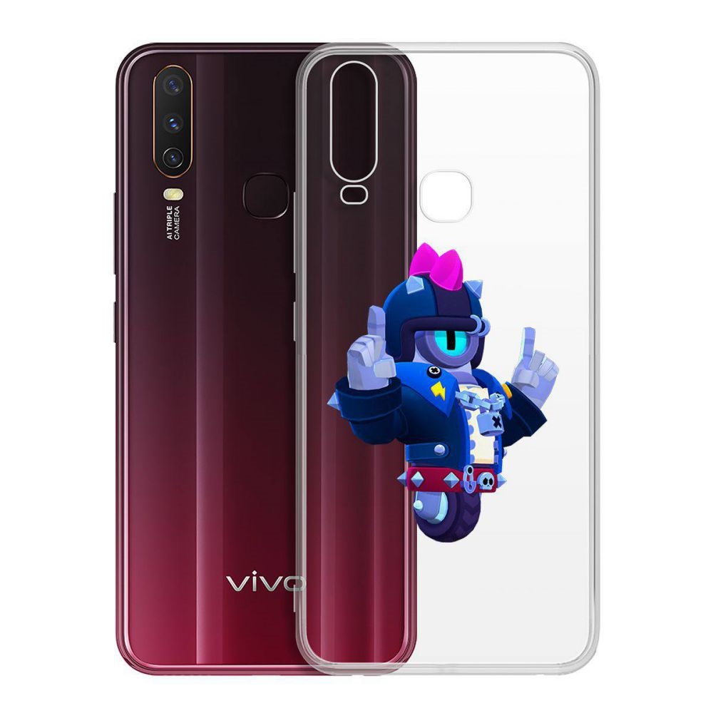 

Чехол-накладка Brawl Stars-Дикий Сту для Vivo Y11/Y12/Y17, Прозрачный