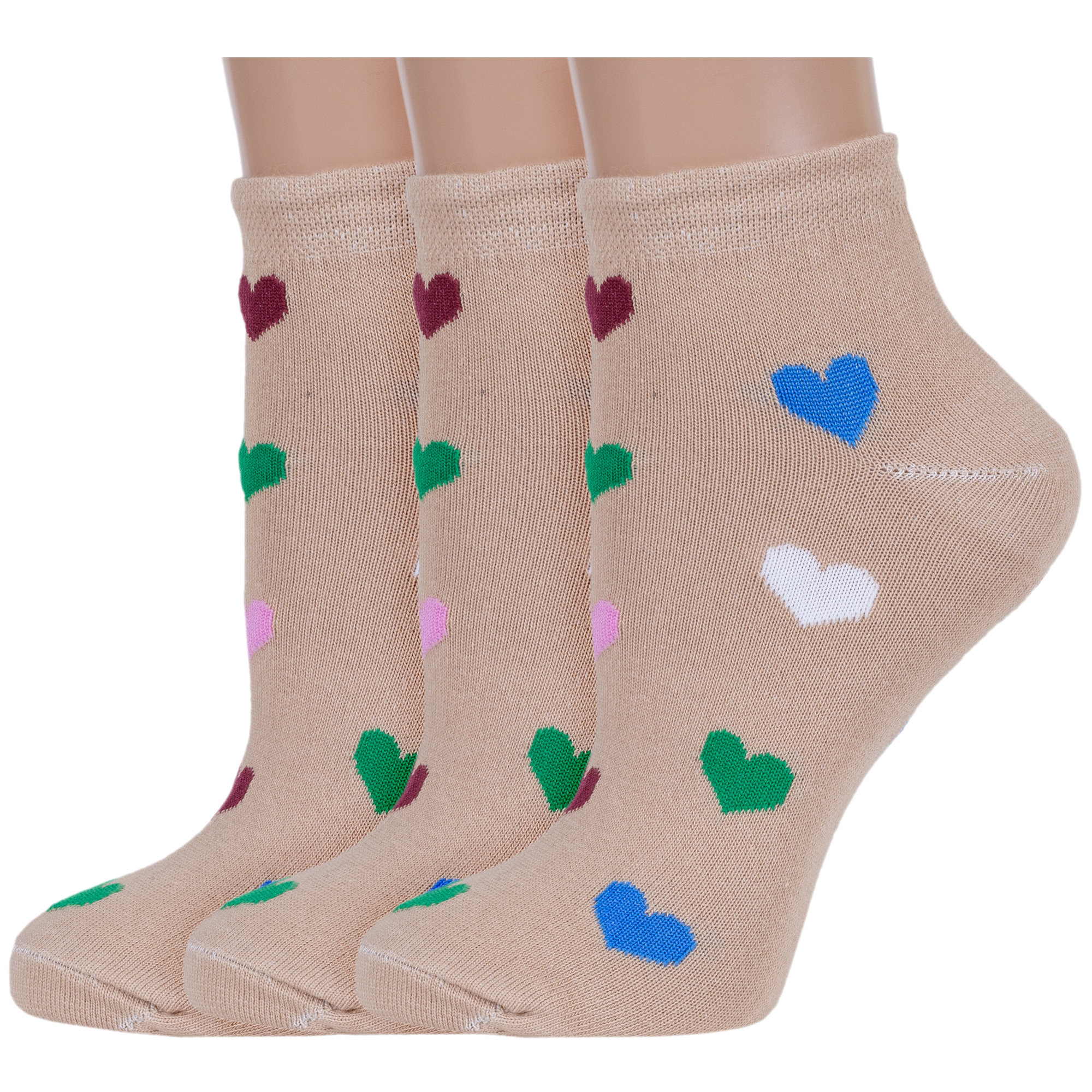 Комплект носков женских Альтаир 3-С118 разноцветных 35-38