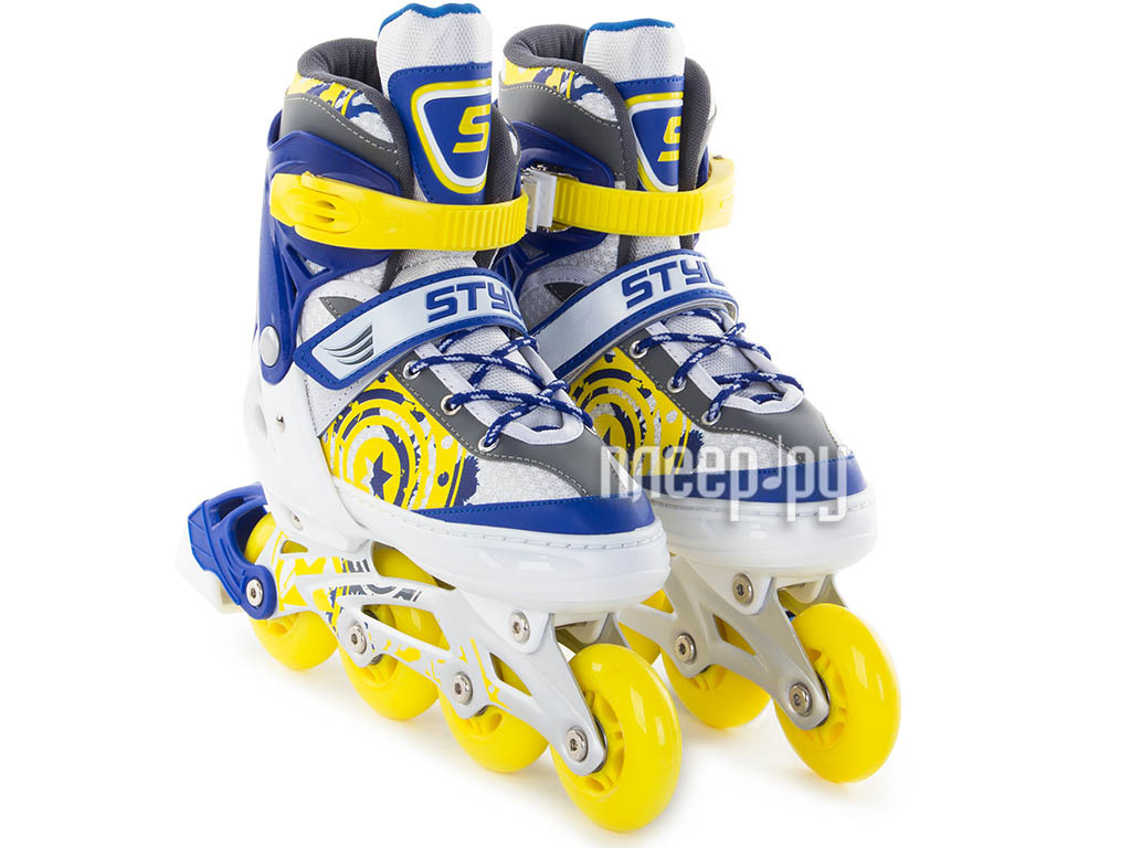 фото Коньки start up style р.s 31-34 blue-yellow 341 506