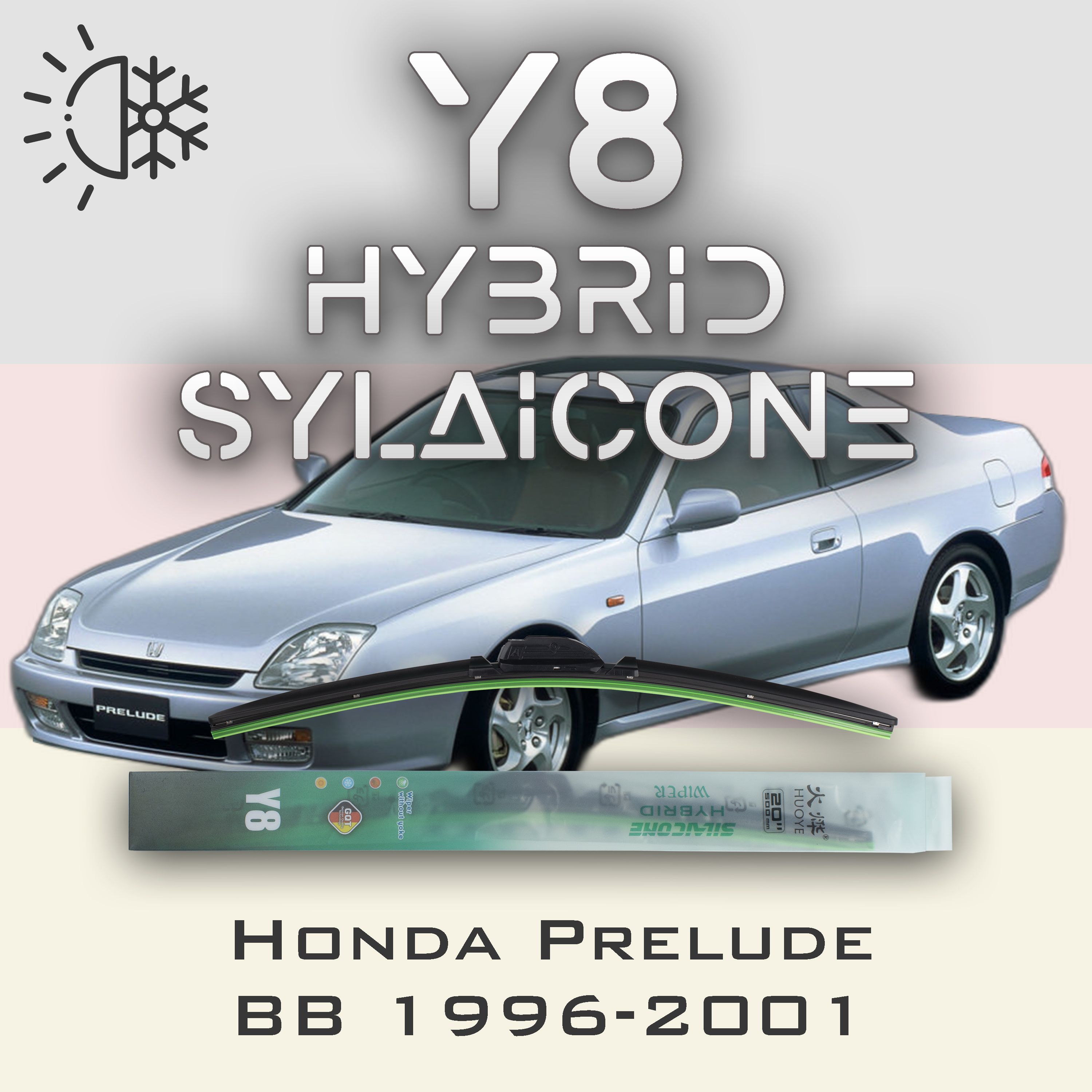 

Комплект щеток стеклоочистителя HUOYE Y8-Honda Prelude BB 1996-2001, Y8