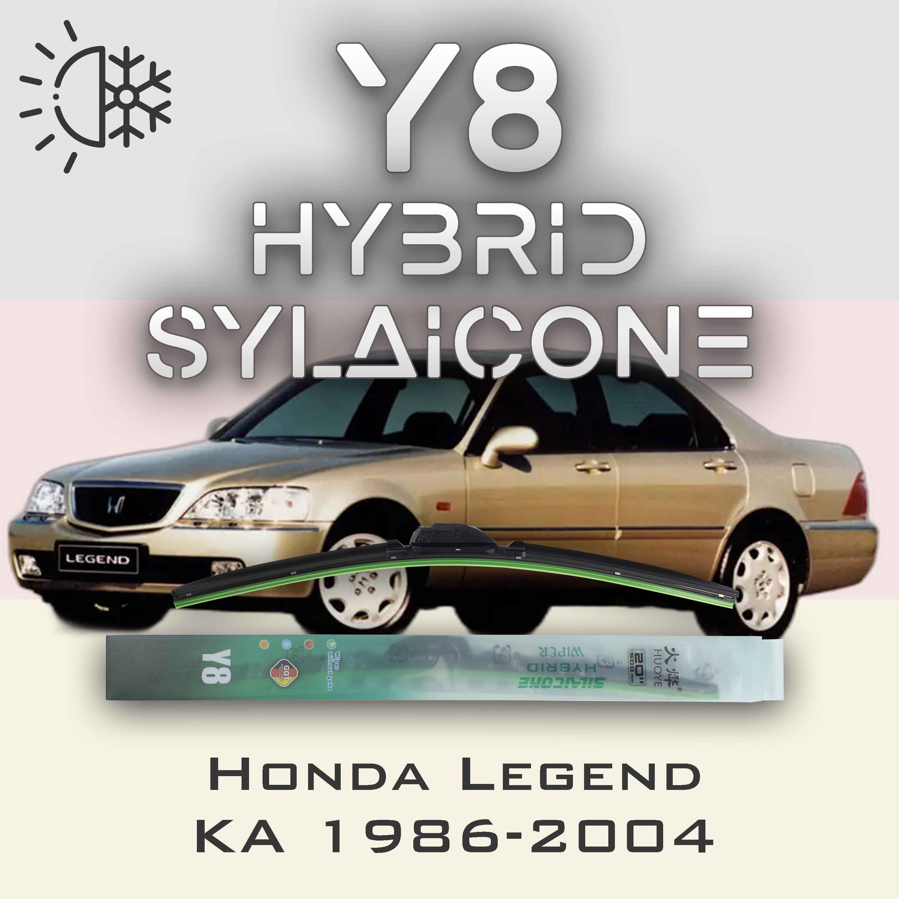 

Комплект щеток стеклоочистителя HUOYE Y8-Honda Legend KA 1986-2004, Y8