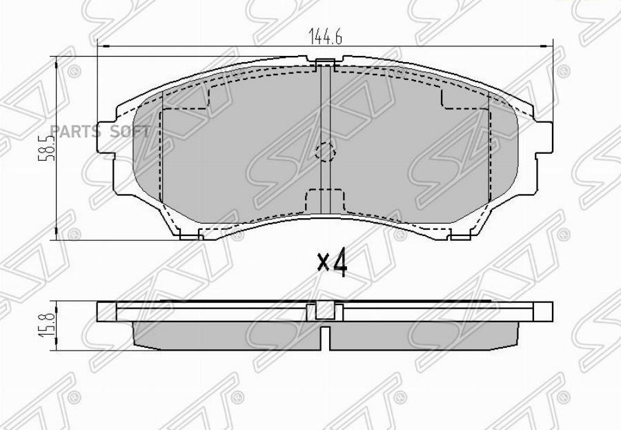 

Тормозные колодки SAT передние дисковые STUMY43328Z