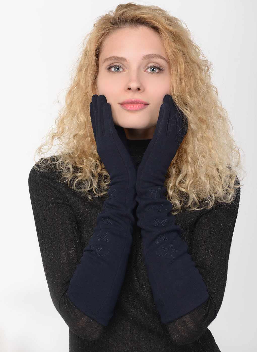 

Перчатки женские Yvonne 25013 синие, р. 7.5, 25013
