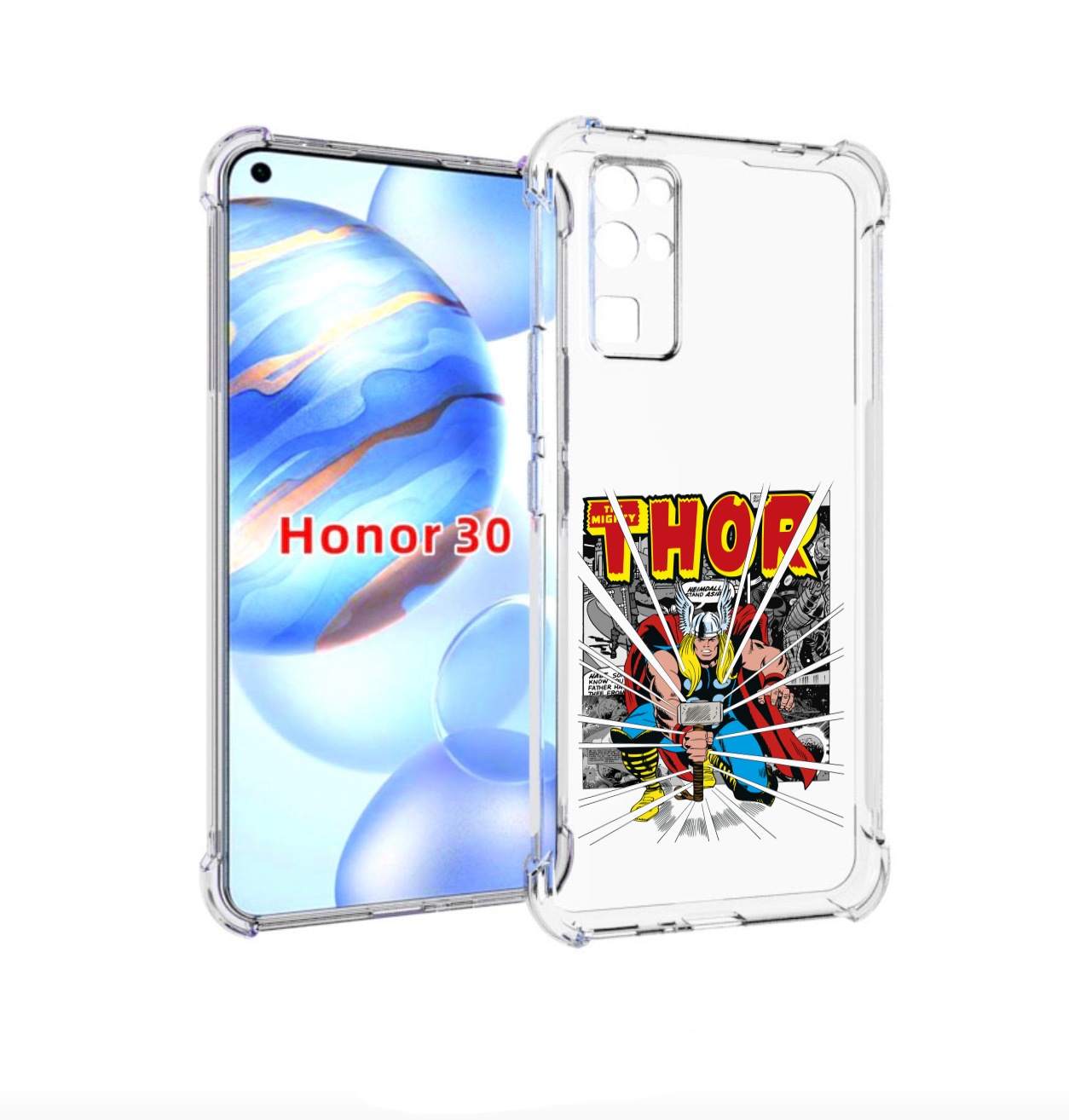 

Чехол бампер MyPads тор рисунок для Honor 30 (BMH-AN10) противоу, Прозрачный, Tocco