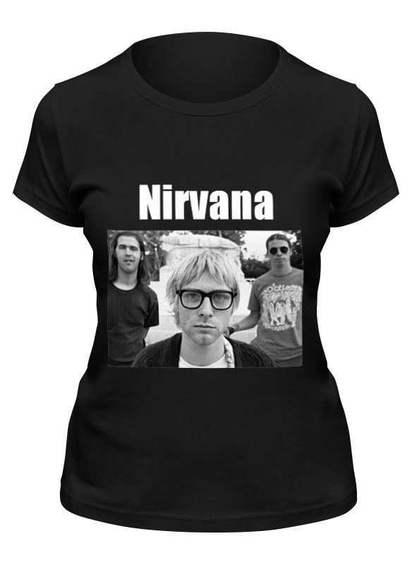 

Футболка женская Printio Nirvana черная M, Черный, Nirvana
