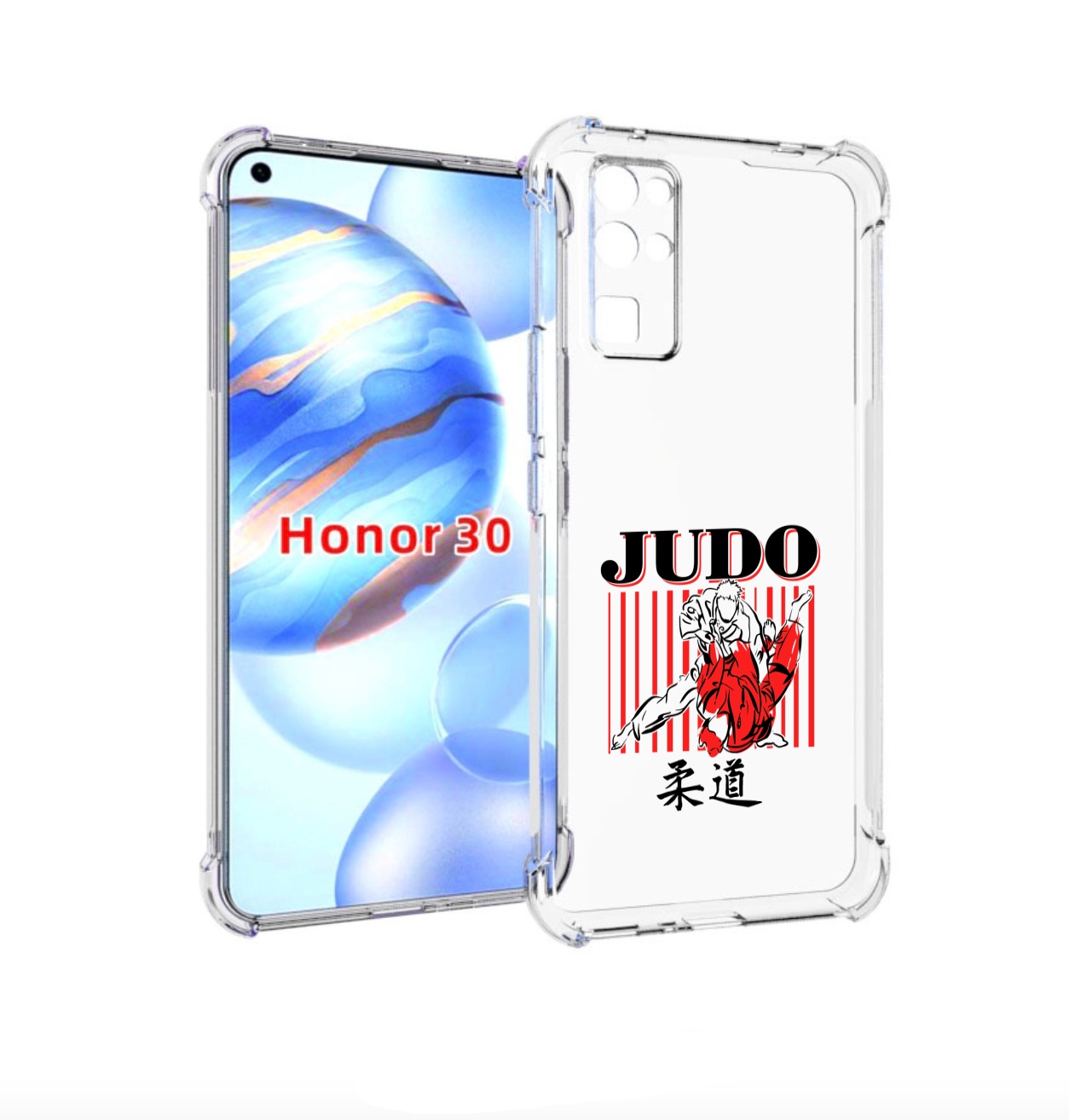 Чехол бампер MyPads Дзюдо для Honor 30 (BMH-AN10) противоударный