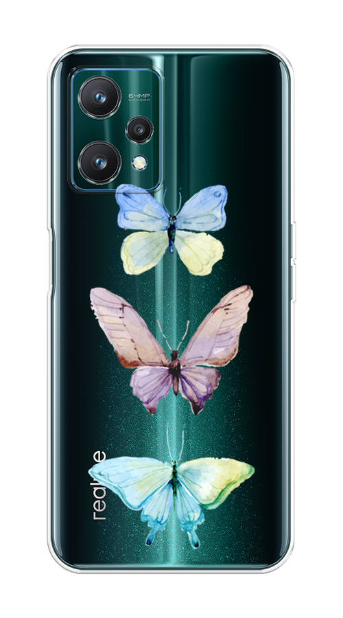 

Чехол на Realme 9 Pro "Акварельные бабочки", Бирюзовый;розовый, 258850-1