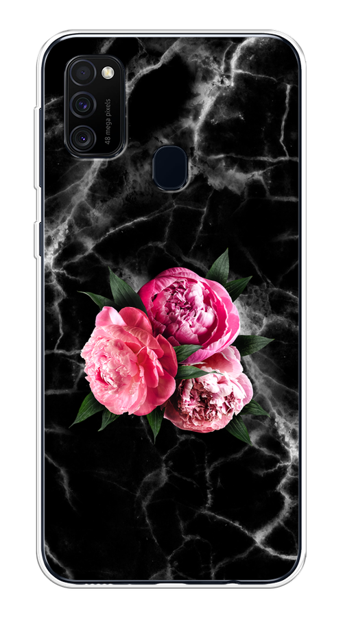 

Чехол на Samsung Galaxy M21/M30s "Букет на черном мраморе", Черный;серый;розовый;зеленый;белый, 29750-1