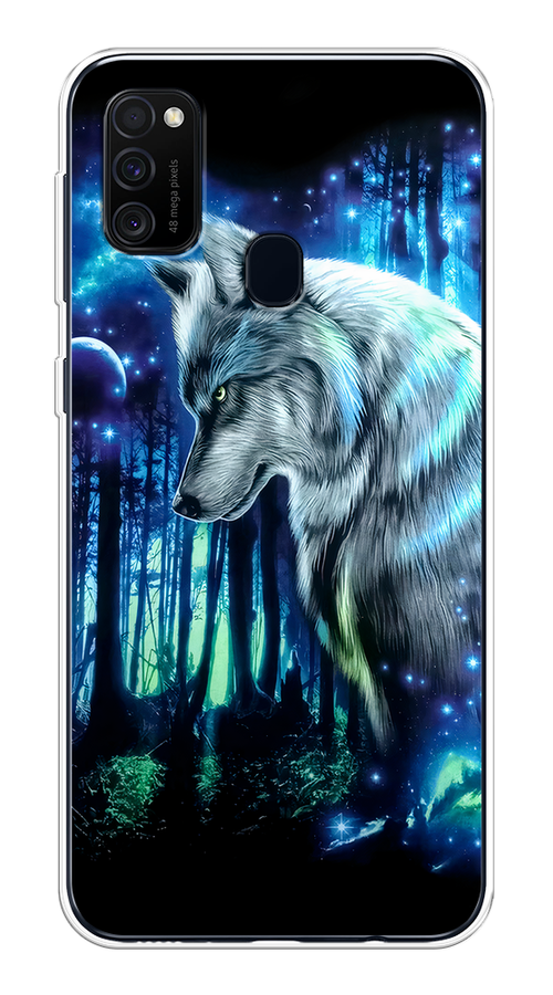 

Чехол на Samsung Galaxy M21/M30s "Сказочный волк", Синий;серебристый;черный, 29750-1