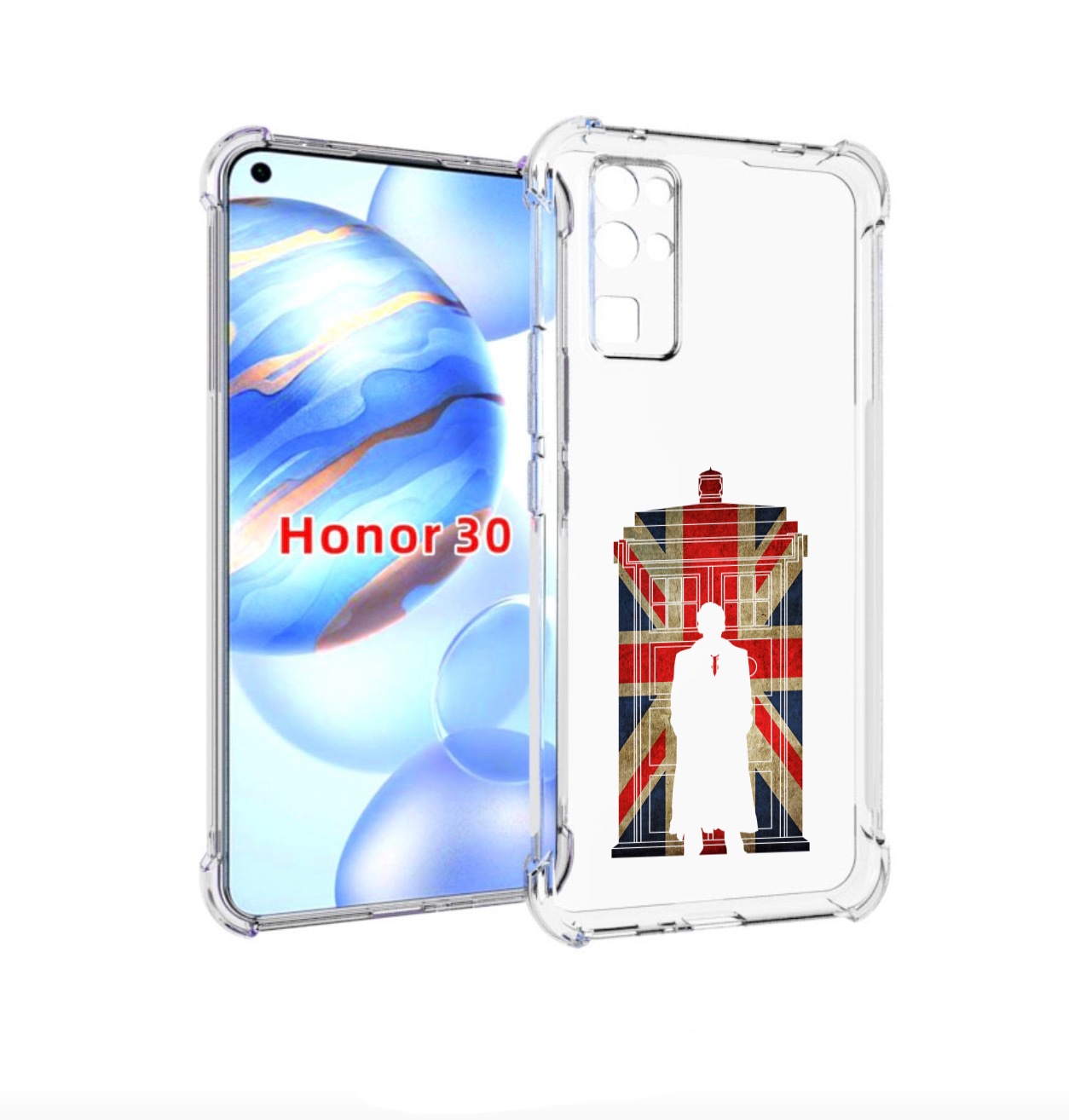 

Чехол бампер MyPads шерлок холмс для Honor 30 (BMH-AN10) противо, Прозрачный, Tocco