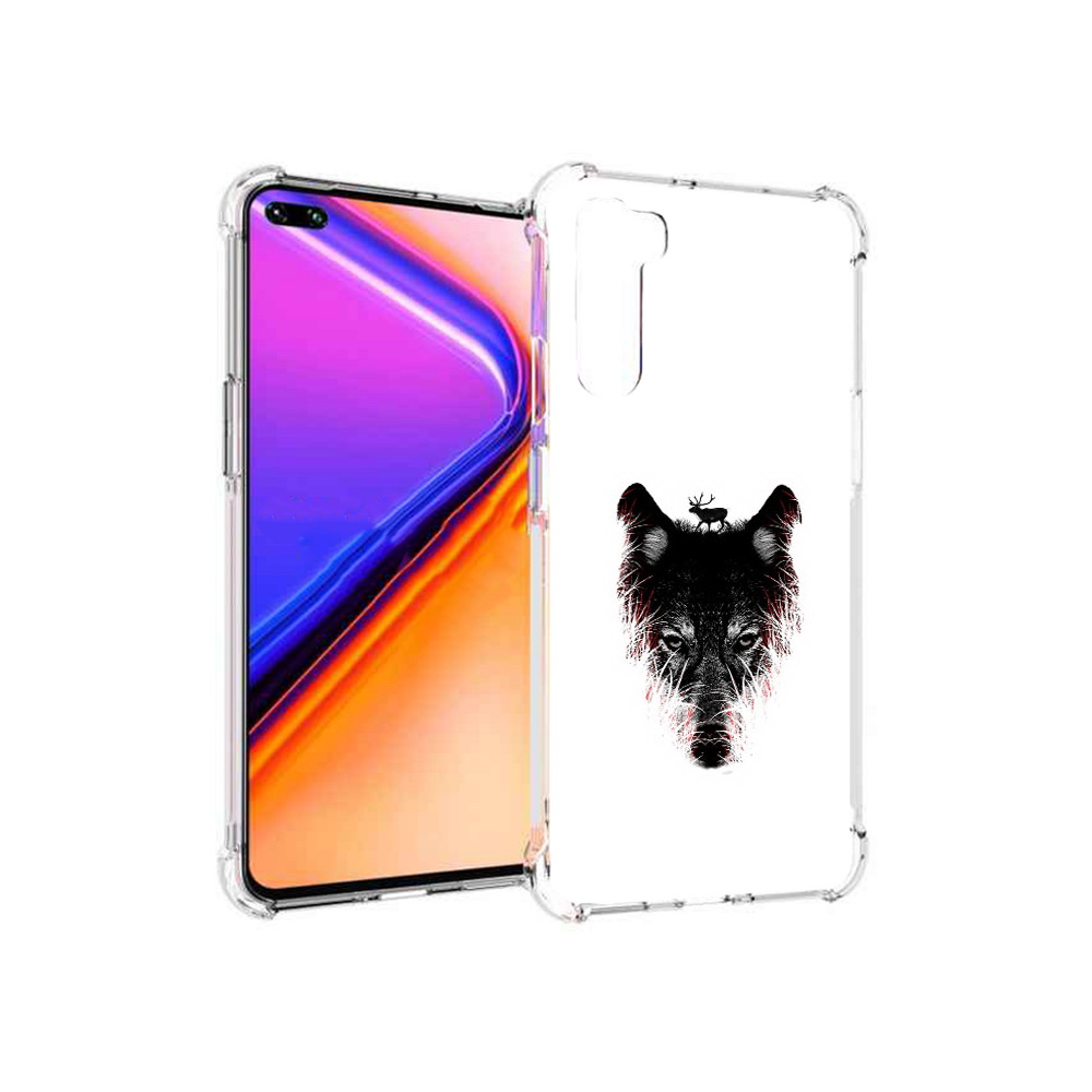 

Чехол MyPads Tocco для OnePlus Nord волк в траве (PT227045.136.267), Прозрачный, Tocco