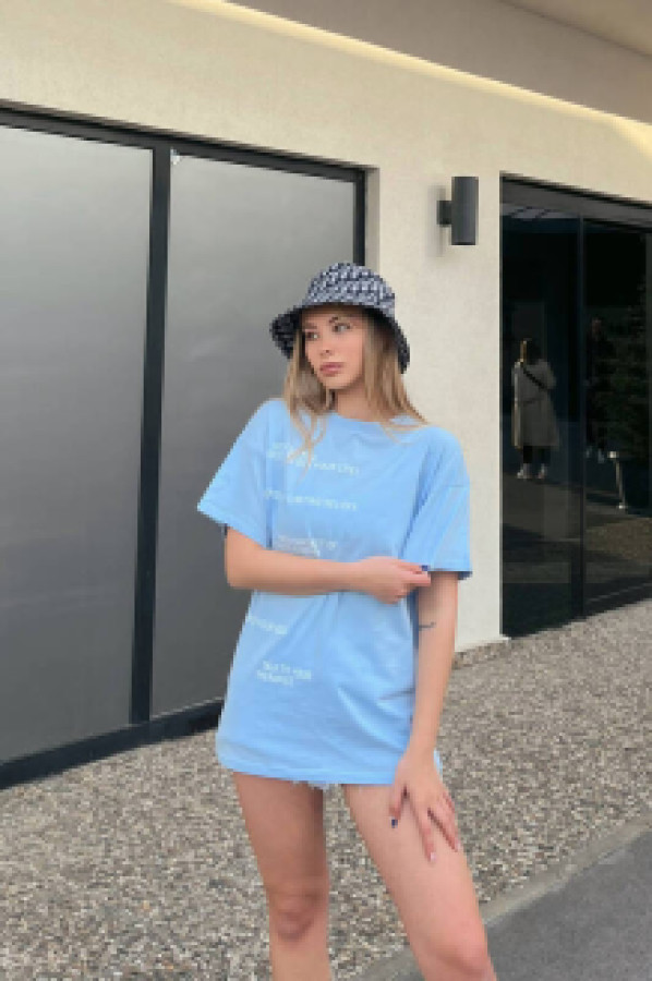 

Футболка женская Zechka zck0480-11 голубая L (доставка из-за рубежа), Голубой, zck0480-11