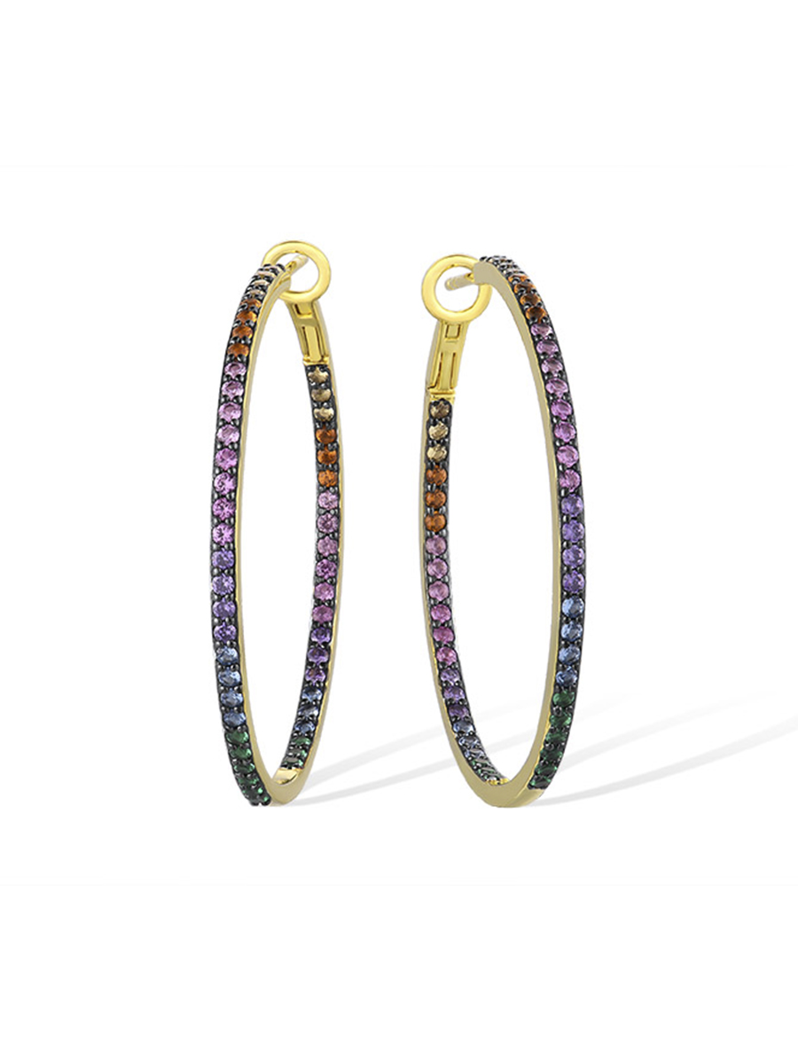 

Серьги конго из серебра VALTERA 117694, циркон, 117694