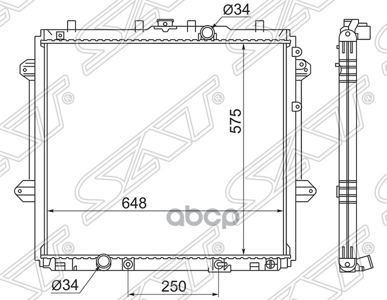 Радиатор Toyota Land Cruiser Prado 1gr 150/4runner ##N28# 09- Sat арт. TY0009-150