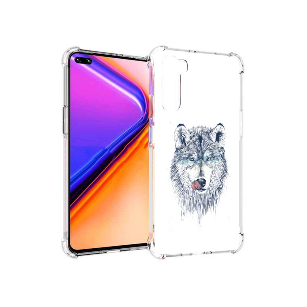 

Чехол MyPads Tocco для OnePlus Nord голодгый волк (PT227045.136.292), Прозрачный, Tocco