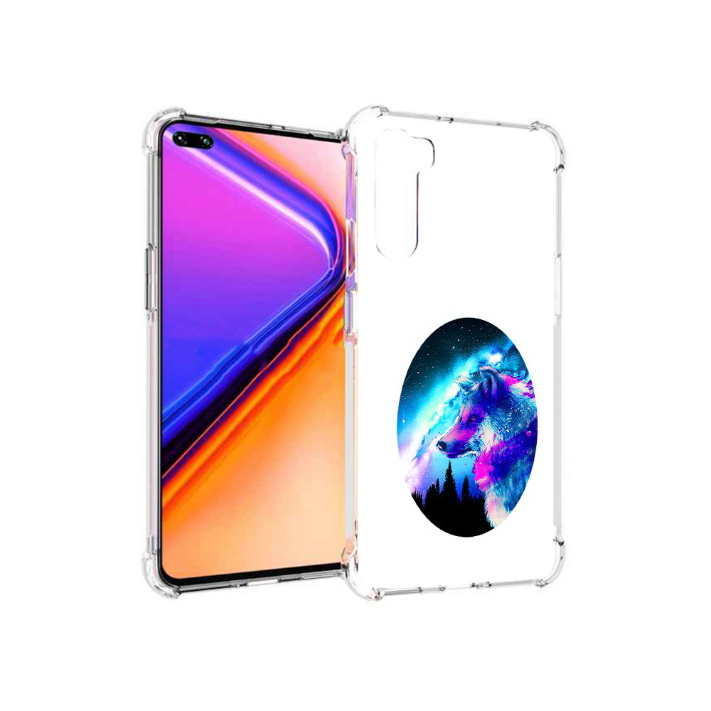 

Чехол MyPads Tocco для OnePlus Nord голубой волк (PT227045.136.293), Прозрачный, Tocco