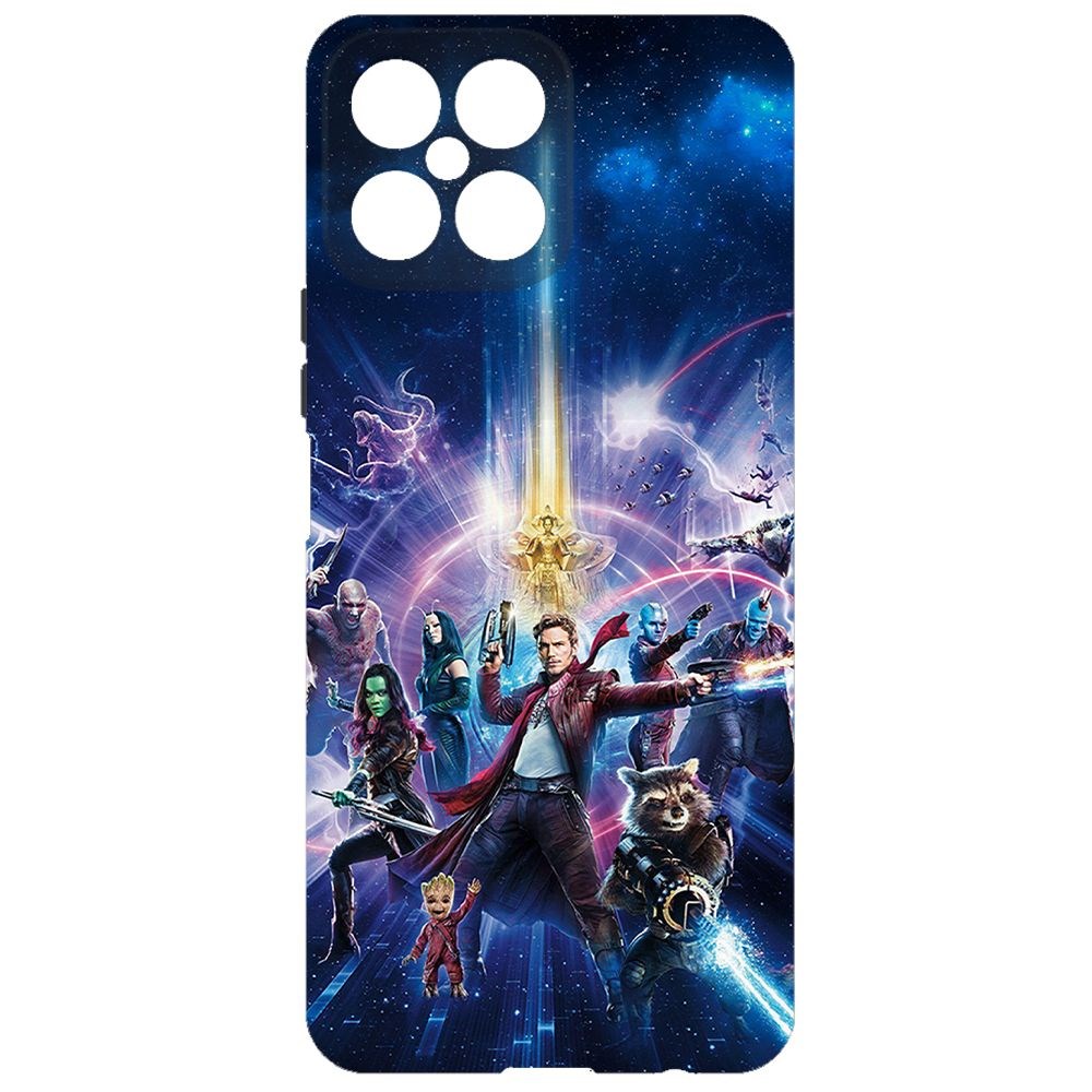 

Чехол-накладка Krutoff Soft Case Стражи Галактики. Все вместе для Honor X30i черный