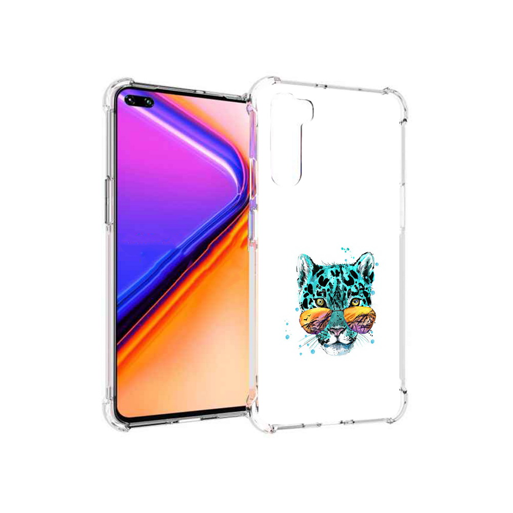 

Чехол MyPads Tocco для OnePlus Nord голубой лео (PT227045.136.294), Прозрачный, Tocco