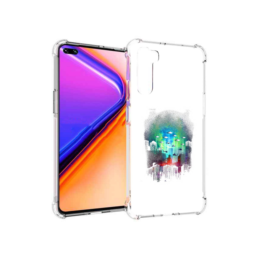 

Чехол MyPads Tocco для OnePlus Nord город в свечении (PT227045.136.296), Прозрачный, Tocco