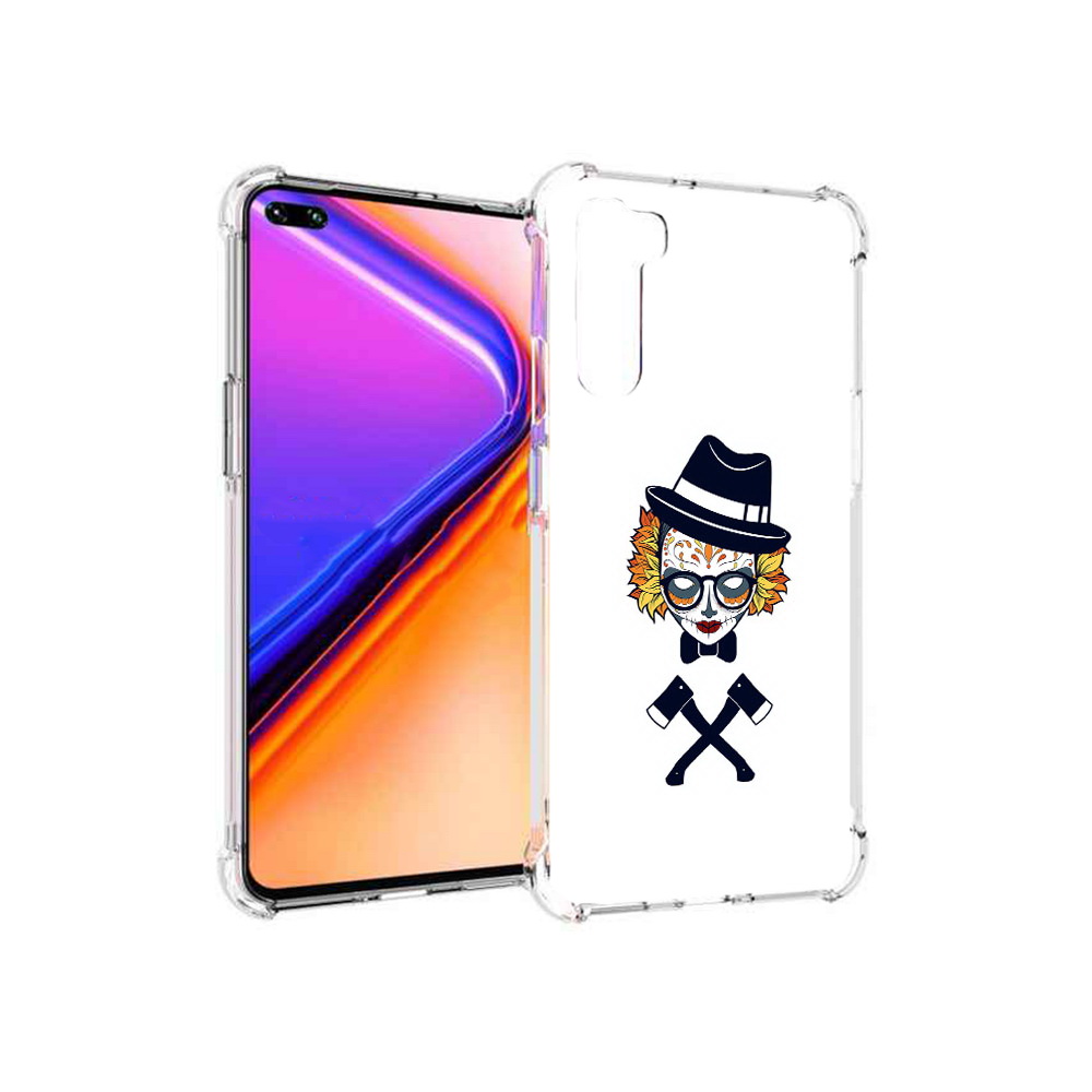 

Чехол MyPads Tocco для OnePlus Nord девушка в маске с топорами рисунок (PT227045.136.304), Прозрачный, Tocco