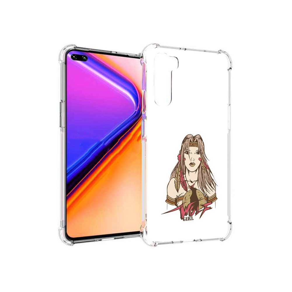 

Чехол MyPads Tocco для OnePlus Nord девушка волк (PT227045.136.306), Прозрачный, Tocco
