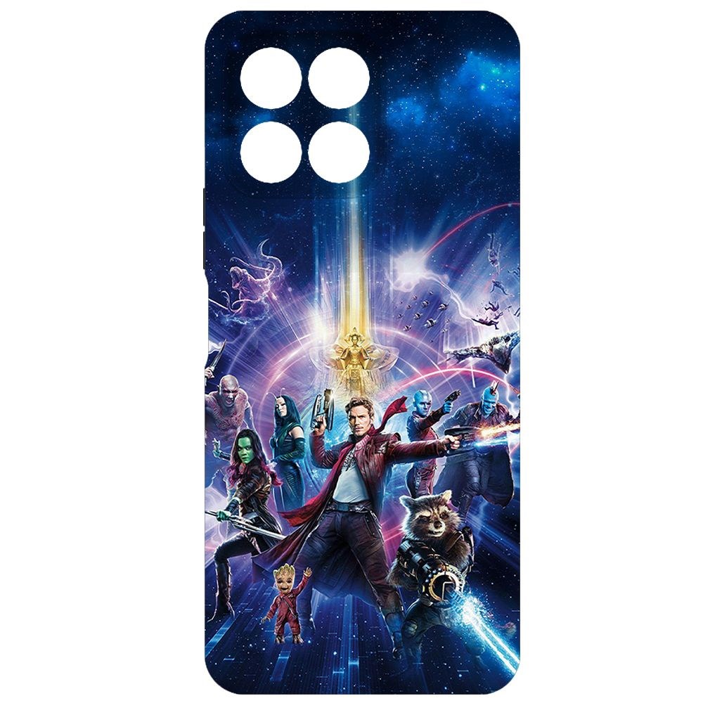

Чехол-накладка Krutoff Soft Case Стражи Галактики. Все вместе для Honor X6 черный