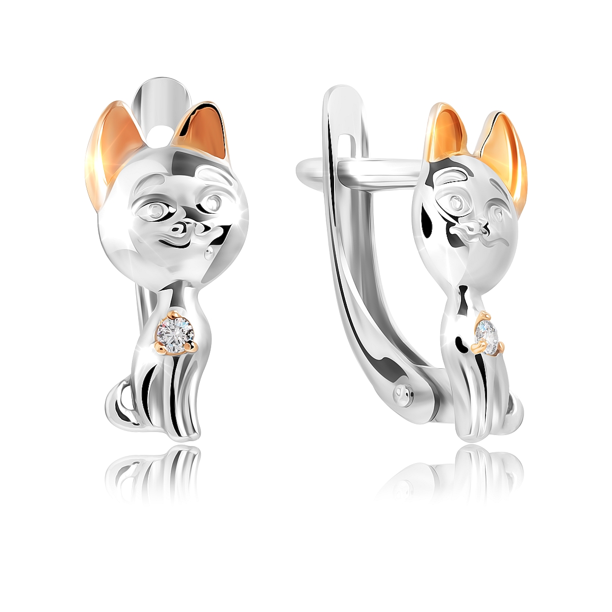 

Серьги из серебра VALTERA 117873, фианит, 117873